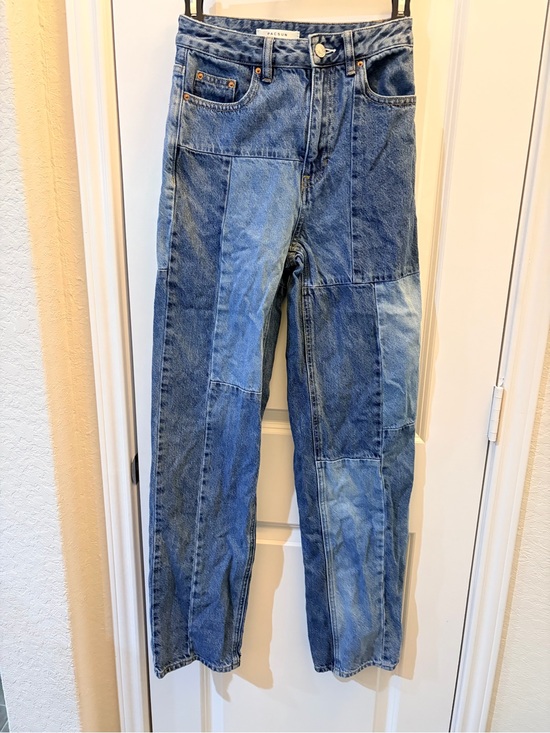 pacsub Denim - PacSun Patchwork Boyfriend Jeans Women's Size 25 High Rise Medium Wash Denim